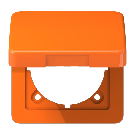 Klapdeksel (met terugstelveer), oranje