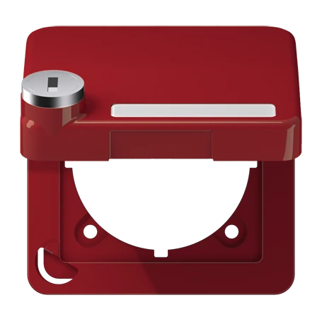 Klapdeksel (met terugstelveer), rood