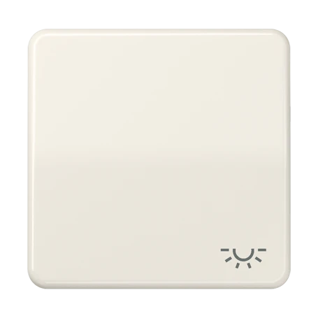 Rocker, symbol "light", Thermoplastic, ivory