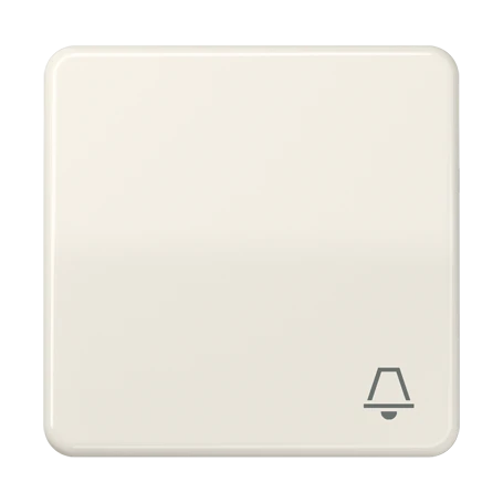 Tecla simple 1 fase, símbolo "timbre", blanco marfil