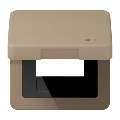 Hinged lid, including centre plate, symbol "charger", gold-bronze