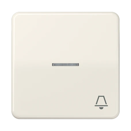 Enjoliveur touche 1 voie, symbole "sonnerie", avec voyant crayon, Ivoire