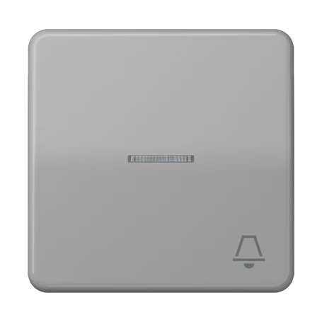 Enjoliveur touche 1 voie, symbole "sonnerie", avec voyant crayon, Gris