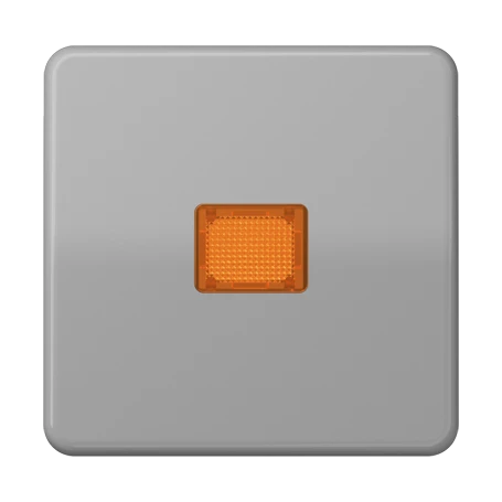 Tecla simple 1 fase, mit Lichtaustrittsfenster, gris