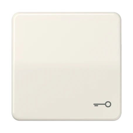 Tecla simple 1 fase, símbolo "puerta", blanco marfil