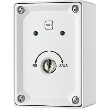 Key switch/push-button surface-mounted