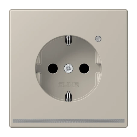 Enchufe SCHUKO® con luz de orientación LED, Safety Plus, termoplástico lacado, acero
