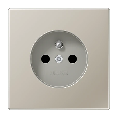 Socket, French/Belgian system, screw terminals, Safety Plus, stainless steel