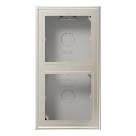 Surface cap 2-gang, stainless steel