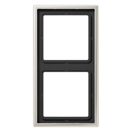 Frame 2-gang, stainless steel