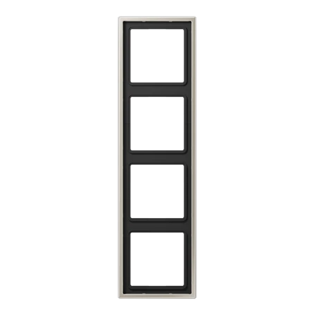 Frame 4-gang, stainless steel