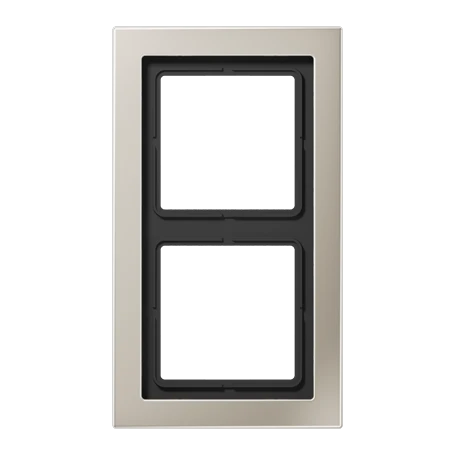 Frame 2-gang, stainless steel
