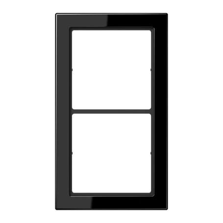 Rahmen 2fach, schwarz (2fach, 96 x 167 x 6,3 mm)