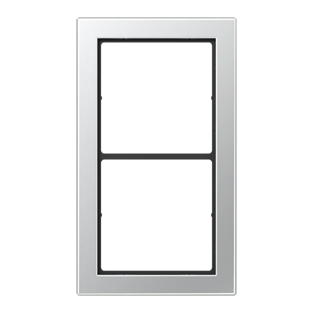 Frame 2-gang, aluminium (2-gang, 96 x 167 x 6.3 mm)