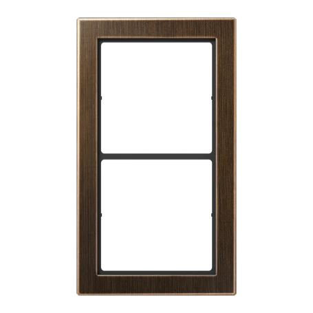 Frame 2-gang, antique brass (2-gang, 96 x 167 x 6.3 mm)