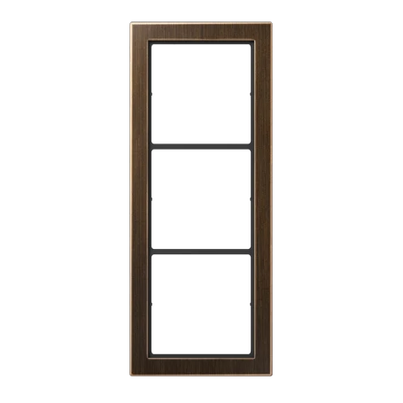 Frame 3-gang, antique brass (3-gang, 96 x 238 x 6.3 mm)