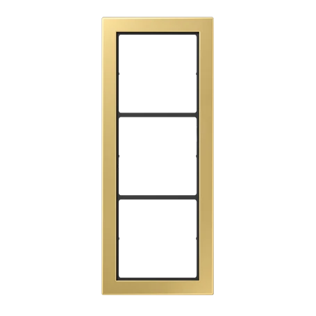 Frame 3-gang, classic brass