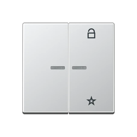 eNet push-button universal, with lens, aluminium