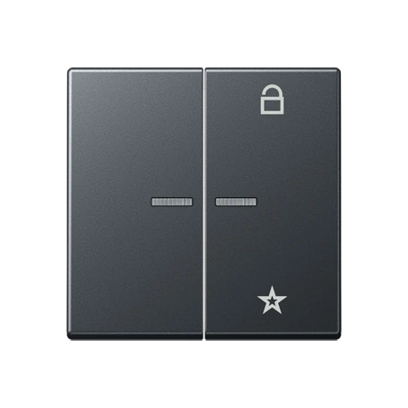 eNet push-button universal, with lens, matt anthracite