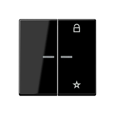 eNet push-button universal, with lens, Thermoplastic, black