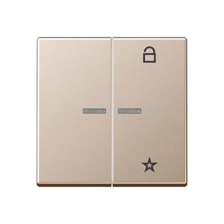 eNet push-button universal, with lens, champagne