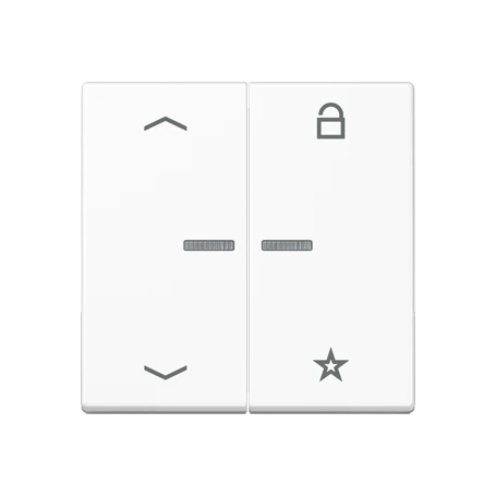 eNet push-button universal, with arrow symbols, with lens, white