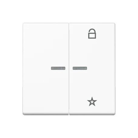 eNet push-button universal, with lens, white