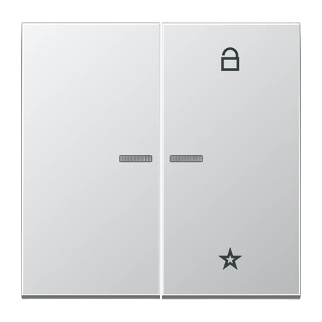 eNet push-button universal, with lens, aluminium