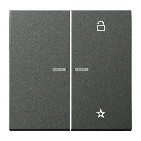 eNet push-button universal, with lens, anthracite