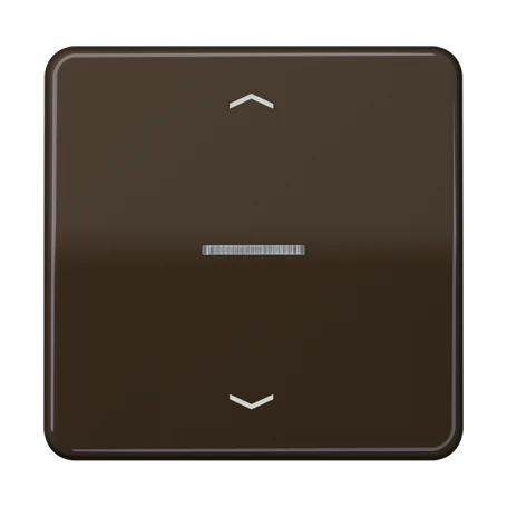 eNet push-button standard, with arrow symbols, with lens, brown