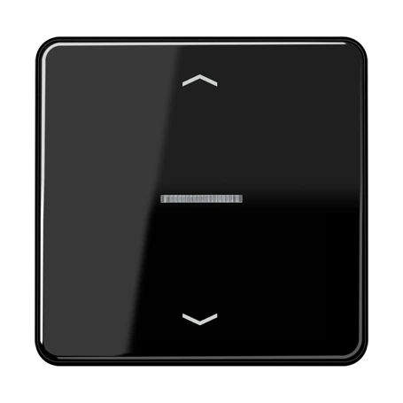 eNet push-button standard, with arrow symbols, with lens, black