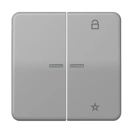 eNet taster Universeel 1-voudig, met lens, grijs