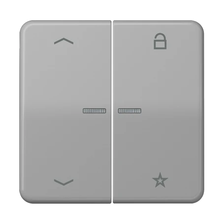 eNet Taster Universal 1fach, mit Pfeilsymbolen, mit Lichtleiter, grau