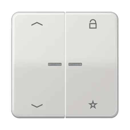 eNet Taster Universal 1fach, mit Pfeilsymbolen, mit Lichtleiter, lichtgrau