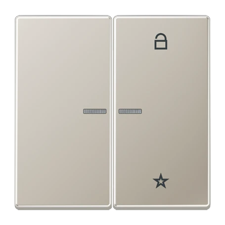 eNet push-button universal, with lens, stainless steel