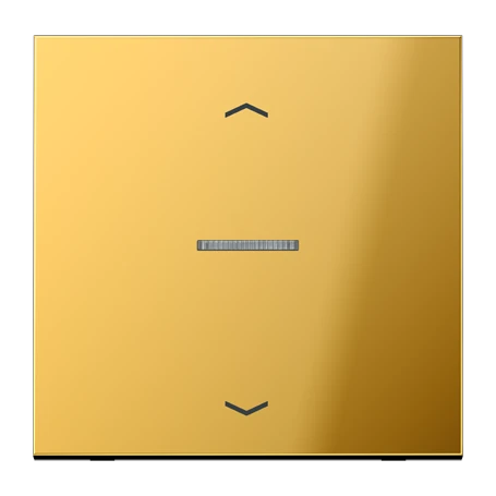 eNet push-button standard, with arrow symbols, with lens, gold-coloured