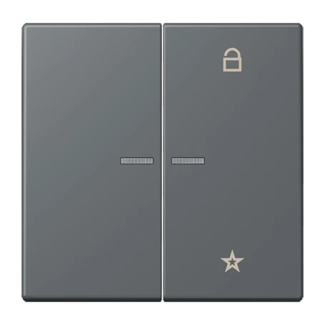 eNet push-button universal, with lens, gris foncé 31 (32010)