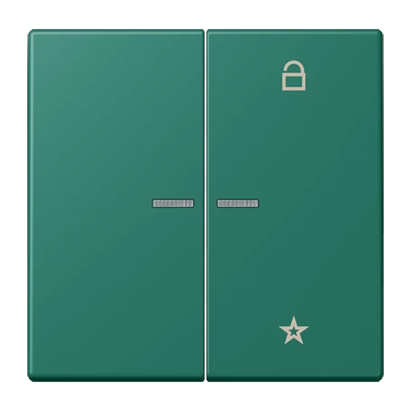 eNet push-button universal, with lens, vert anglais (32040)