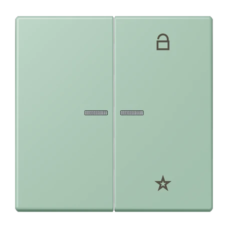 eNet push-button universal, with lens, vert anglais clair (32041)