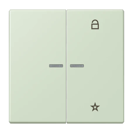 eNet push-button universal, with lens, vert anglais pâle (32042)