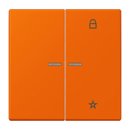 eNet push-button universal, with lens, orange (32080)