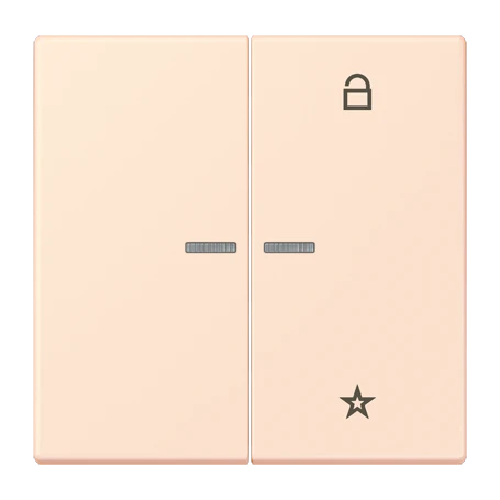 eNet push-button universal, with lens, orange pâle (32082)