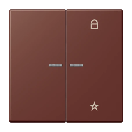 eNet push-button universal, with lens, terre sienne brûlée 31 (32120)