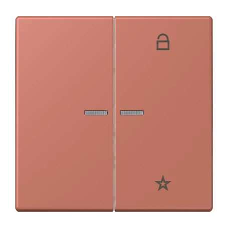 eNet push-button universal, with lens, terre sienne brique (32121)