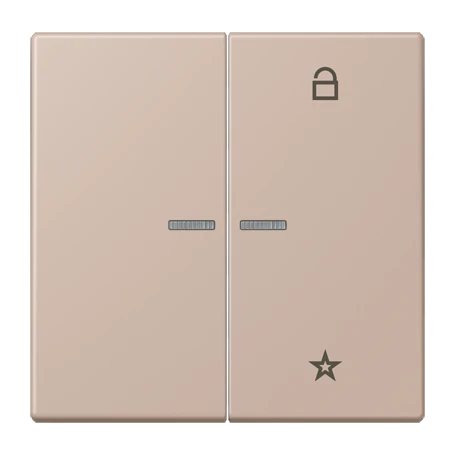 eNet push-button universal, with lens, ombre brûlée claire (32131)