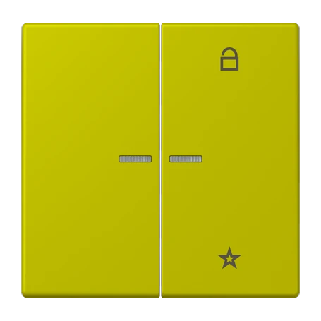 eNet push-button universal, with lens, vert olive vif (4320F)