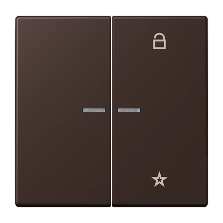 eNet push-button universal, with lens, terre d‘ombre brûlée 59 (4320J)