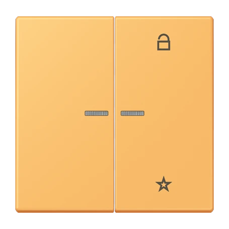 eNet push-button universal, with lens, ocre jaune clair (4320L)