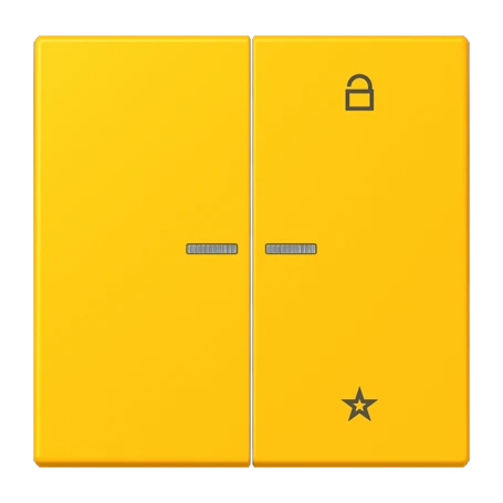 eNet push-button universal, with lens, le jaune vif (4320W)