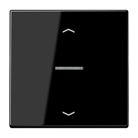 eNet push-button standard, with arrow symbols, with lens, black